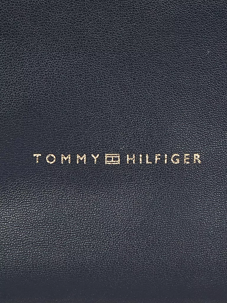 Tommy Hilfiger Ledertasche Hobo Bag Dunkelblau